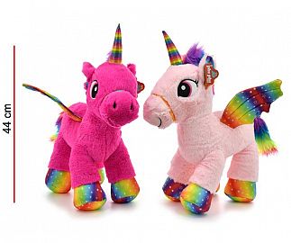 UNICORNIO PARADO 44CM ALAS MULTICULOR