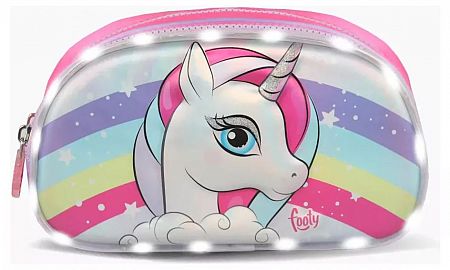 CARTUCHERA RIGIDA CON LUZ 2CIERRES UNICORNIO