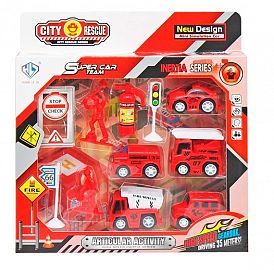 SET VEHICULOS CITY RESCUE EN CAJA