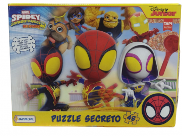 PUZZLE SECRETO 48 PZS CON LUPA SPIDEY
