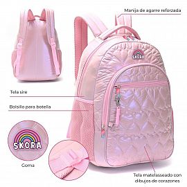 MOCHILA ESPALDA SKORA CORAZON METELASSE