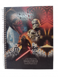 CUADERNO ESPIRAL STAR WARS 60 HOJAS (9654)