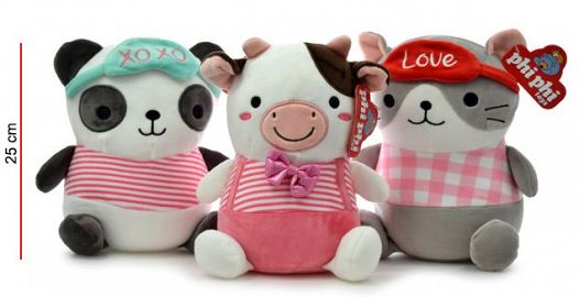 VACA PANDA Y GATO CANCHEROS 25 CM
