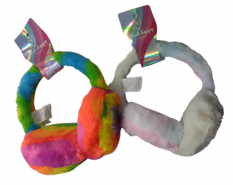 OREJERA PELUCHE PARCHE CORAZON - 2 COLORES