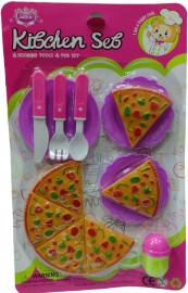 PIZZA CON PLATOS Y CUBIERTOS EN BLISTER