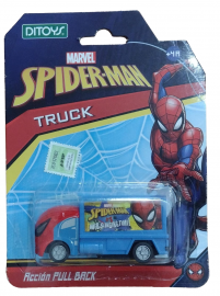 CAMION METAL SPIDERMAN PULL BACK EN BLISTER