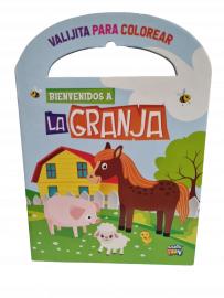 LIBRO VALIJITA COLOREAR BIENVENIDOS A LA GRANJA