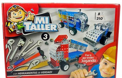 MI TALLER CON HERRAMIENTAS METAL 210 PIEZAS