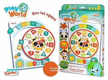 PLAY WORLD RELOJ DIDACTICO GOMA EVA