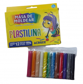 MASA PLASTILINA 12 COLORES EN CAJA