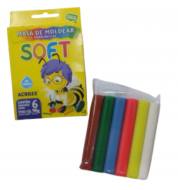MASA SOFT 6 COLORES EN CAJA