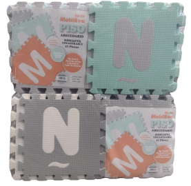 PISO GOMA EVA X27 PIEZAS 30X30 MAYUSCULAS - 2 COLORES