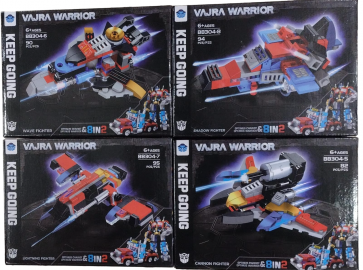 LADRILLOS PARA ARMAR VEHICULO ROJO - 8 MODELOS