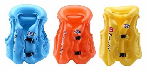 CHALECO INFLABLE EN BOLSA - 3 COLORES