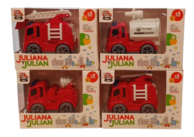 JULIANA Y JULIAN CITY CARS ROJO - 4 MODELOS