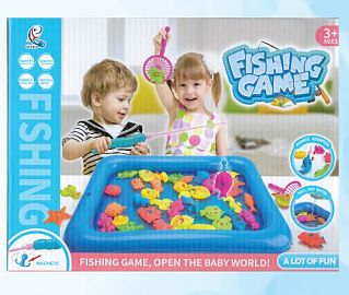 JUEGO PESCA INFLABLE MAGNETICO 16 PIEZAS