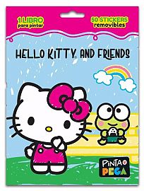 LIBRO PINTA Y PEGA CON STICKERS KITTY