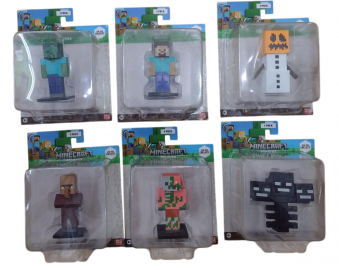 MINECRAFT 3D TOPPEZ 1 FIGURA - 6 MODELOS