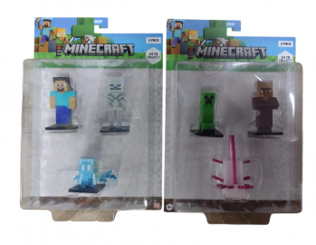MINECRAFT 3D TOPPEZ 3 FIGURAS - MODELOS SURTIDOS