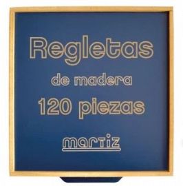 REGLETAS DE MADERA 120 PIEZAS CON CAJA