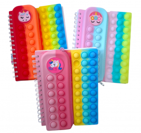 CUADERNO POP IT UNICORNIO CON CARTUCHERA