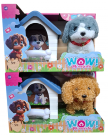 WOW PERRO HUSKY CON CASITA CON MOVIMIENTO Y SONIDO