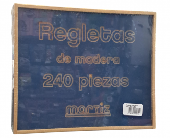REGLETAS DE MADERA 240 PIEZAS CON CAJA
