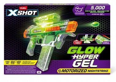 PISTOLA X-SHOT GLOW HYPER GEL MOTORIZED NIGHTSTRIKE 5000 MUNICIONES