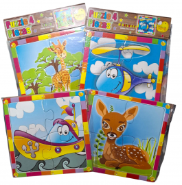 PUZZLE 4 PIEZAS YUYU EN BOLSA - 8 MODELOS