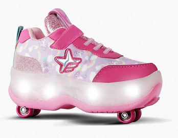 ZAPATILLAS CON RUEDAS Y LUZ FUCSIA